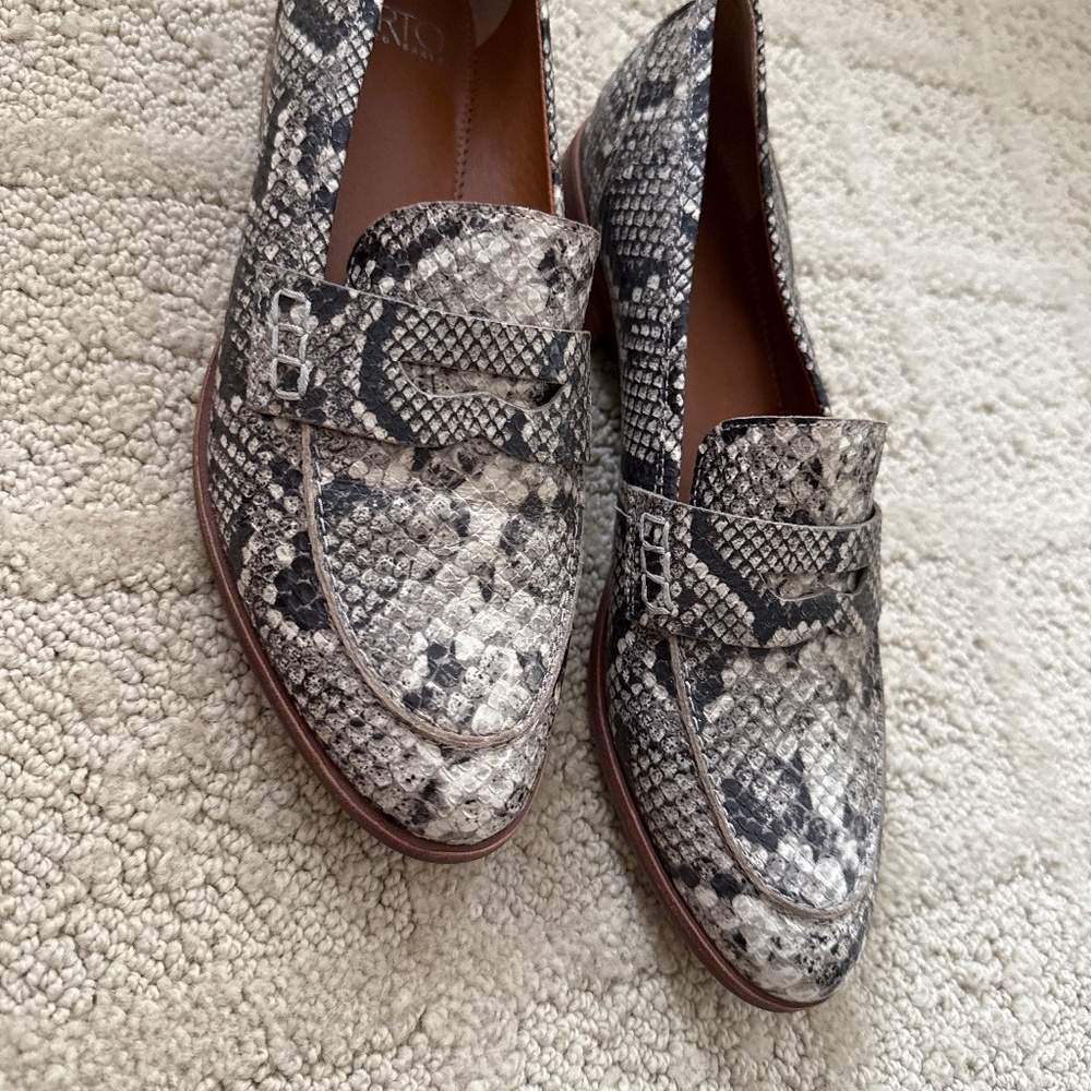 Franco Sarto snake penny loafer